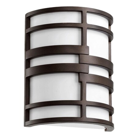 Quorum Two Light Oiled Bronze White Glass Wall Light 5202-86